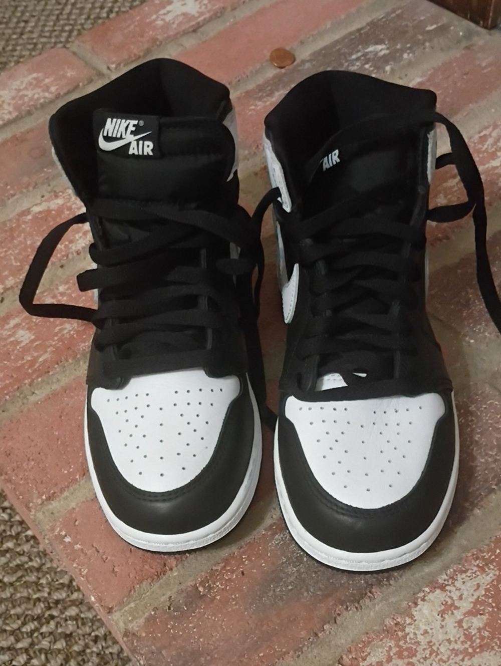 Nike Black and White High-Top Sneakers